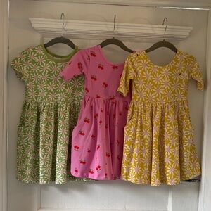 Hanna Andersson Girls' Spring Summer Dress Trio